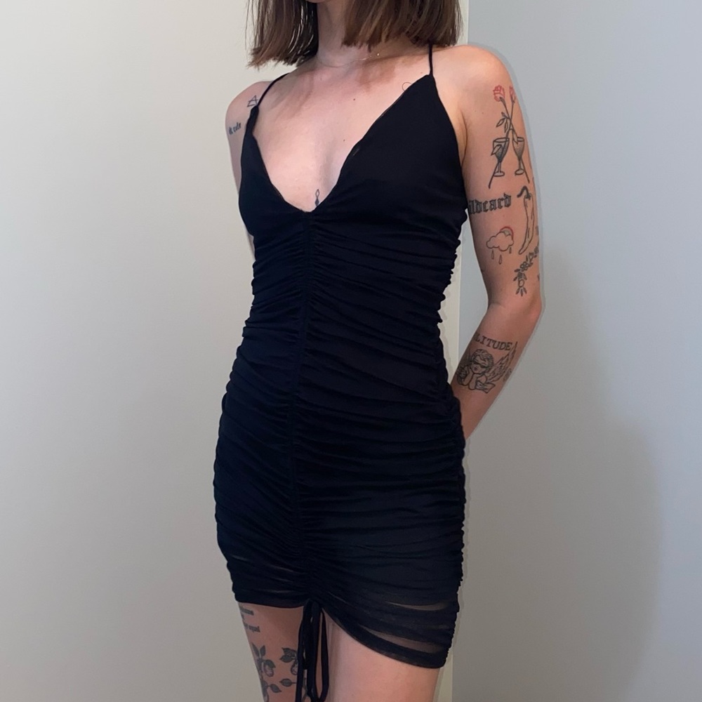 NWT Fashion Nova Drawstring Bodycon Dress